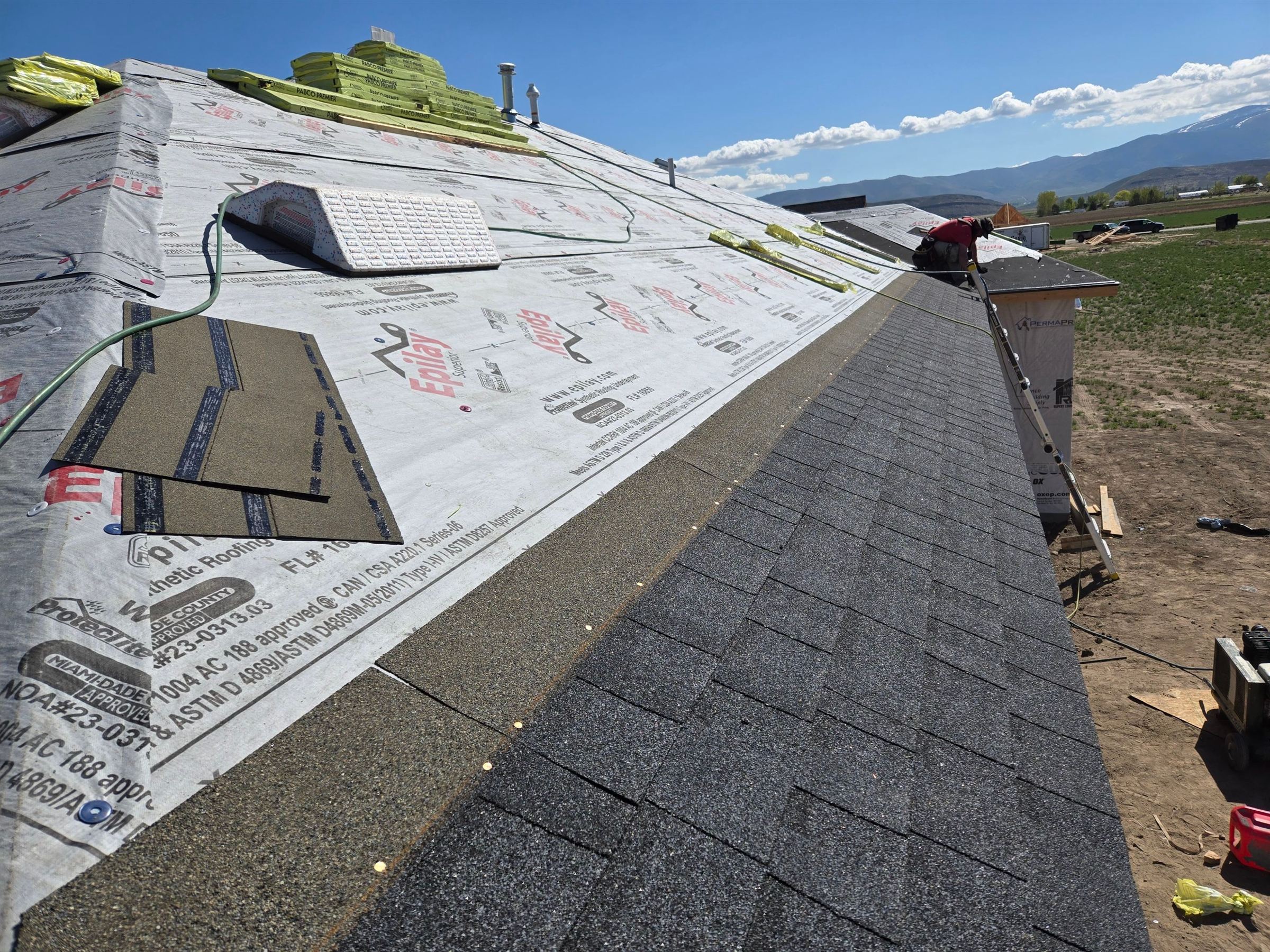 New construction roofing project