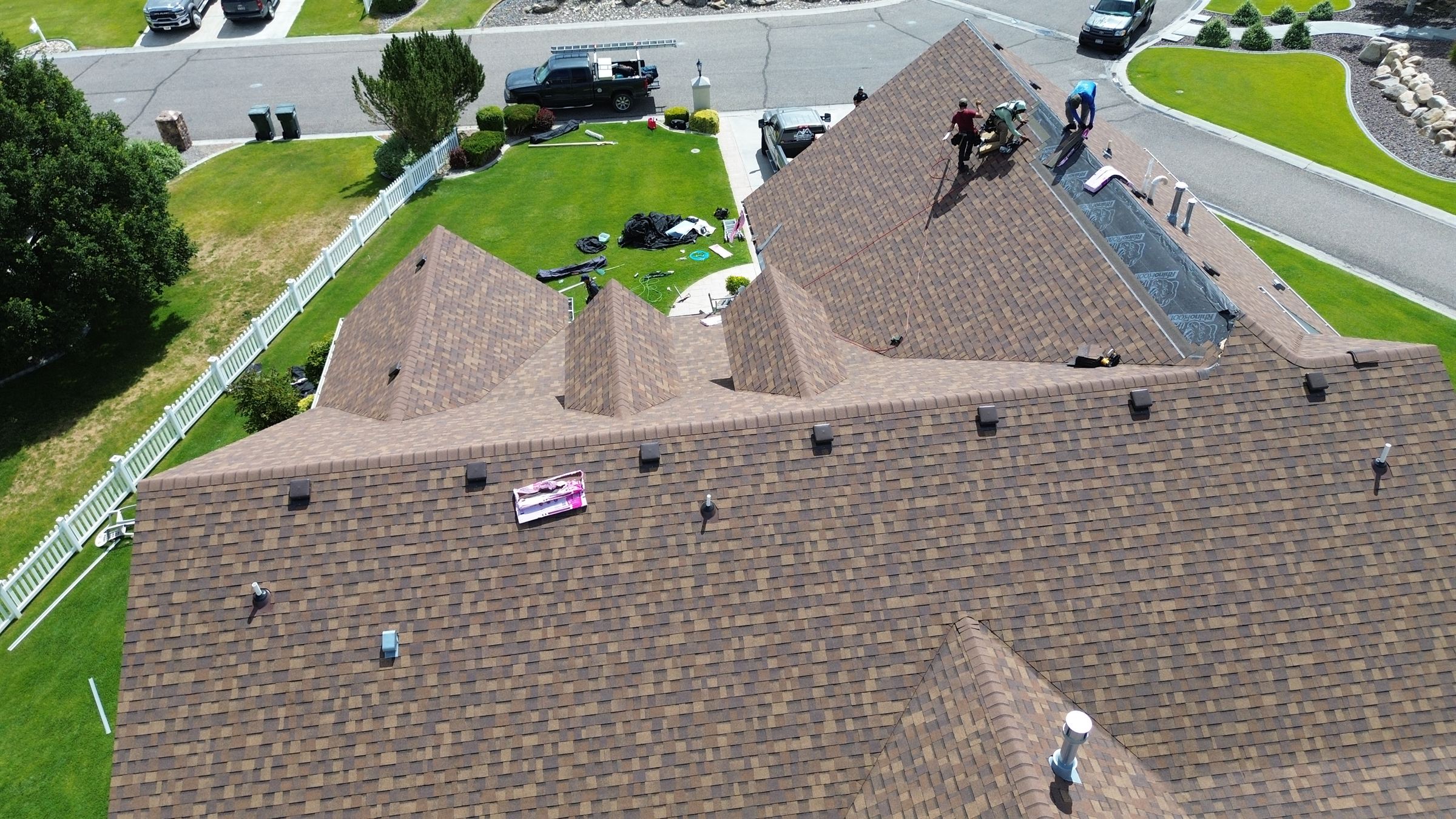 Hometown Roofing crew at work