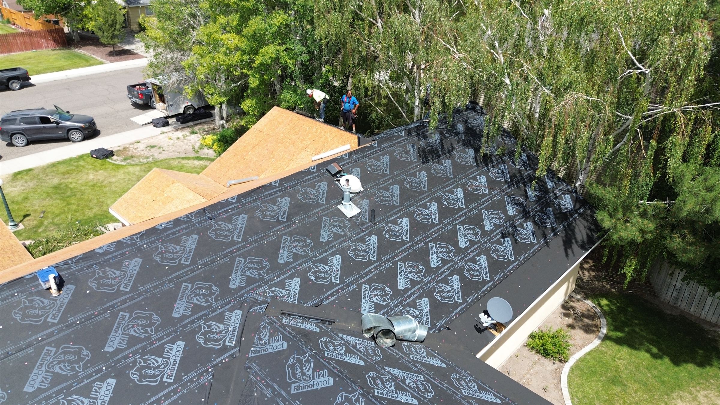 Installing new roofing