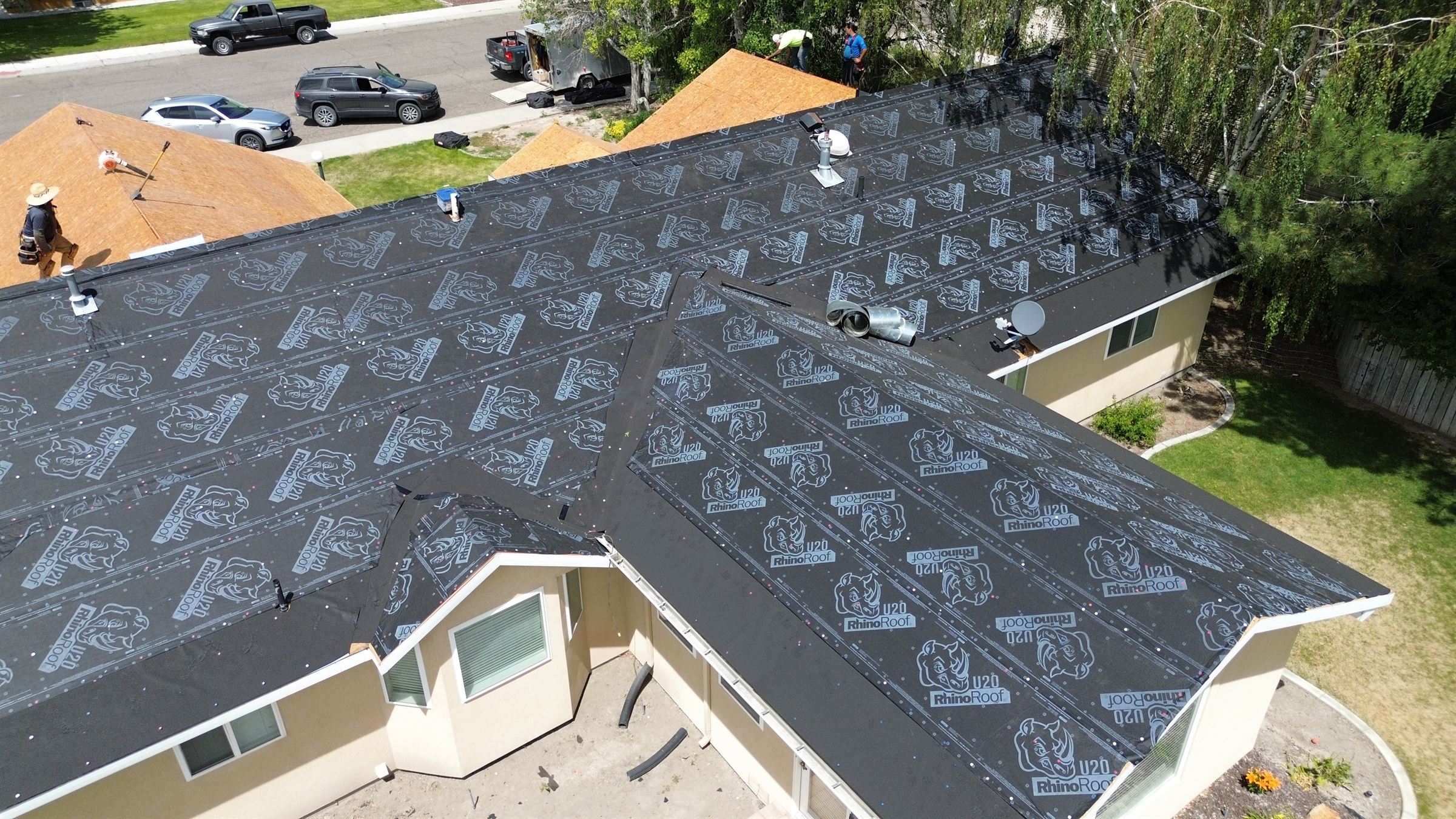 Inspecting a roof before rejuvenation treatment